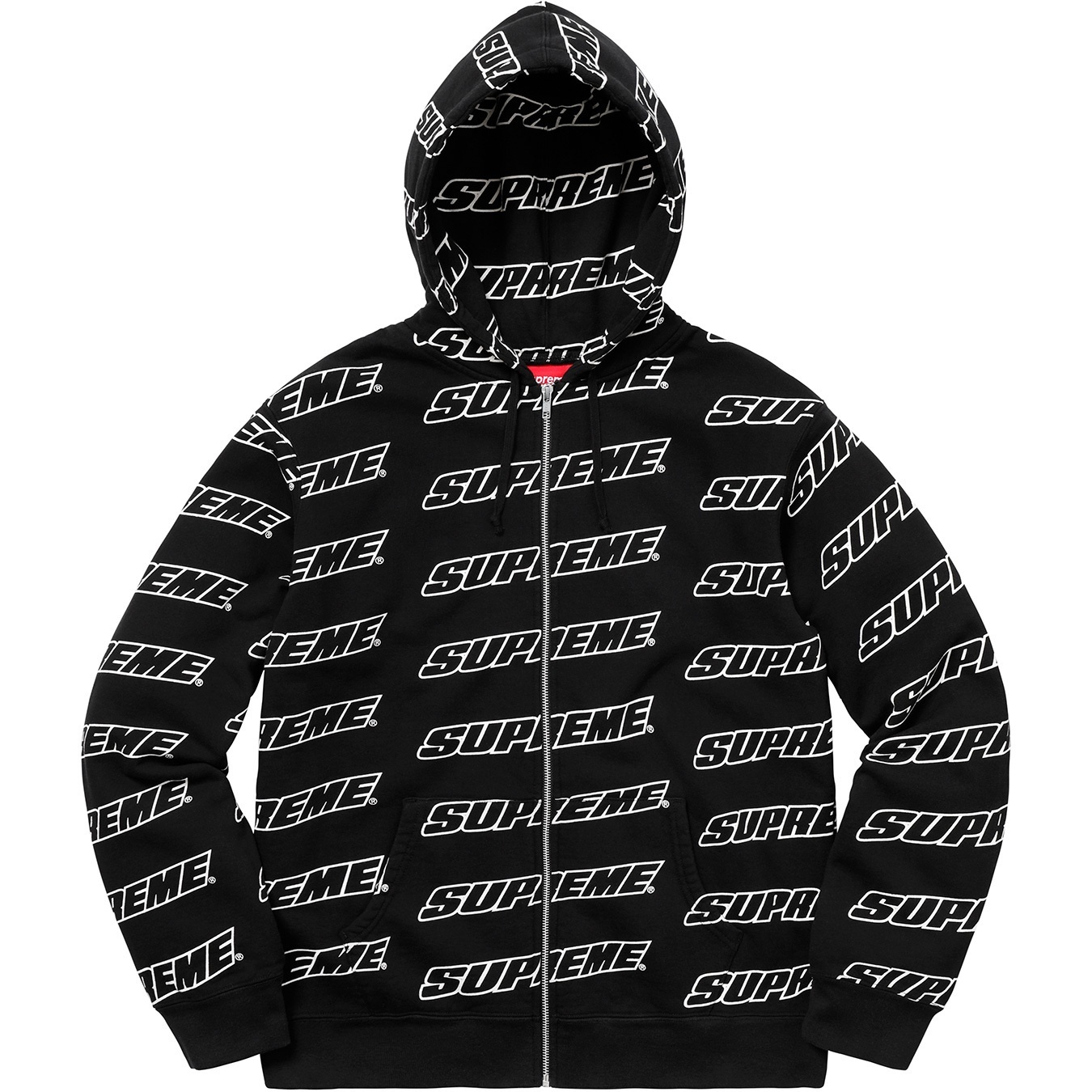 Repeat Zip Up Hooded Sweatshirt view 4